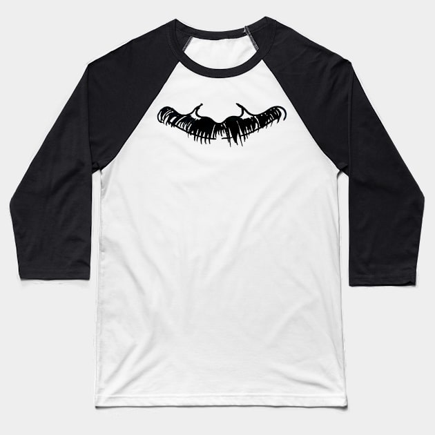 smiling mustache Baseball T-Shirt by pechane